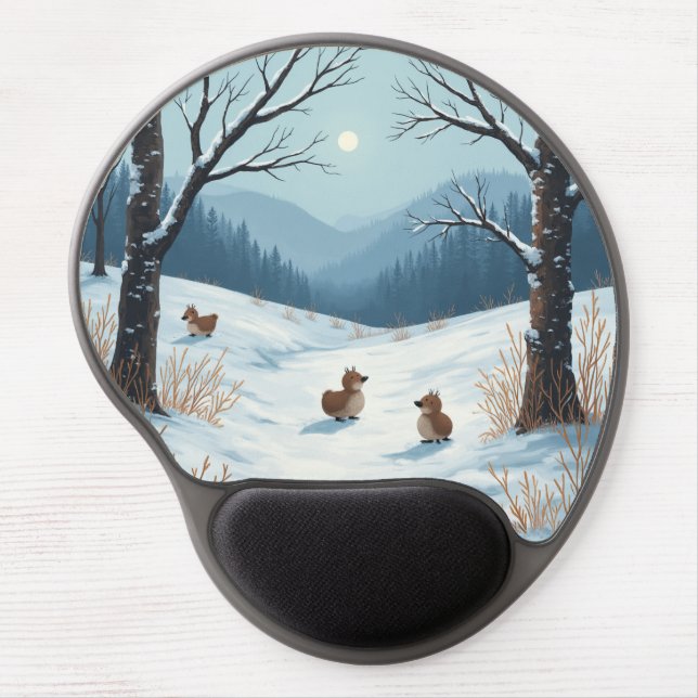 winter mouse pad. gel mouse pad (Front)