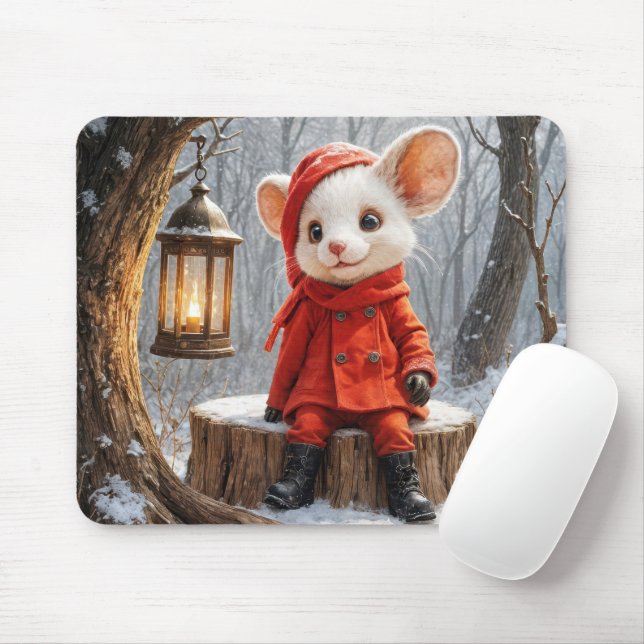 Winter Mouse With Forest Lantern Pad (With Mouse)