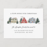 Winter Moving Holiday Postcard<br><div class="desc">Winter moving announcement on postcard. Customize the fonts and background colors for your new home</div>
