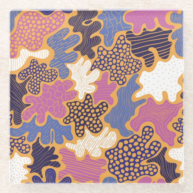 Winter Mulled Wine: Mixed Media Glass Coaster (Front)