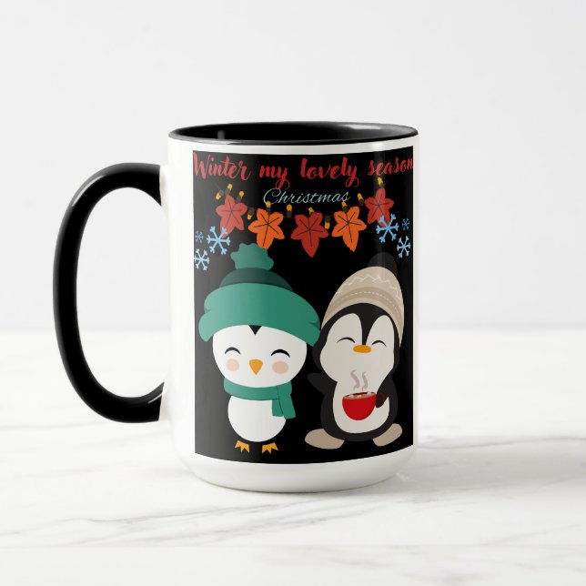 Winter My Lovely Season – Cozy Christmas Coffee  Mug (Left)