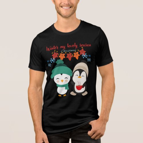 Winter My Lovely Season – Festive Christmas Men’s Tri-Blend Shirt