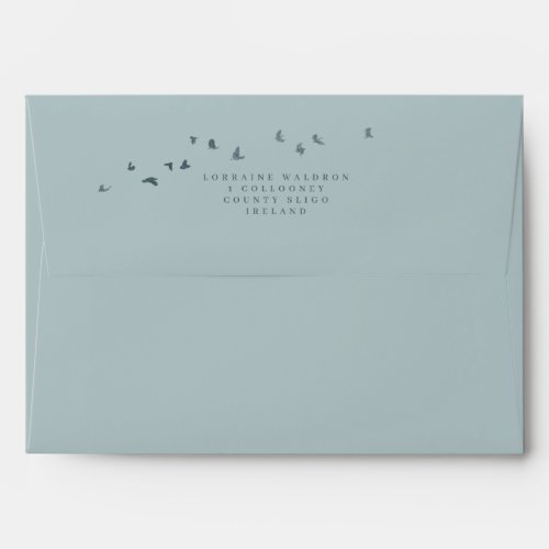 Winter Mystre Return Address Sage Envelope