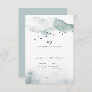 Winter Mystère Wedding RSVP+MEAL Response Invitation