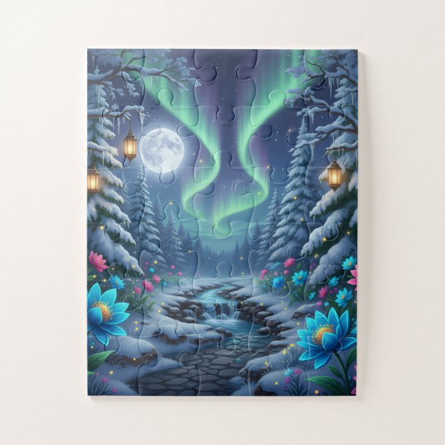 Winter Mystical Garden Jigsaw Puzzle (Vertical)