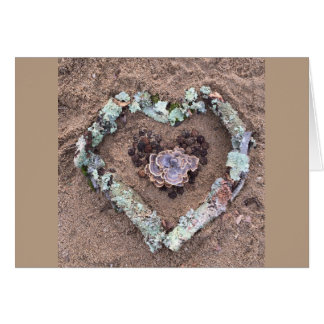 Winter Nature Art Heart Cards