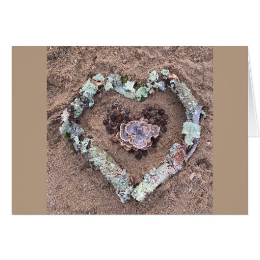 Winter Nature Art Heart Cards (Front Horizontal)
