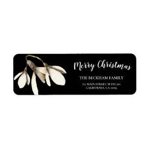 Winter Nature Ivory Tulip Return Address Label