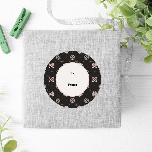 Winter Nature Wildlife Nordic Christmas Classic Round Sticker (Creator Uploaded)