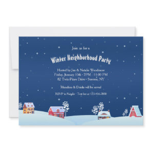 Winter Neighborhood Party Invitation