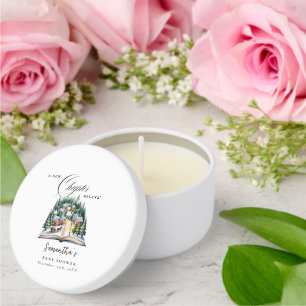 Winter New Chapter Begins Book Baby Shower  Mini Candle Favors