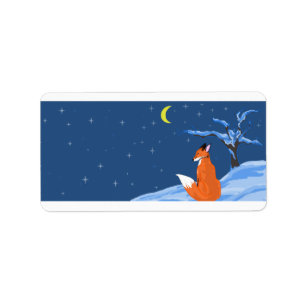 Winter Night Fox Label