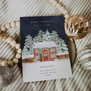 Winter Night Holiday Moving Announcement