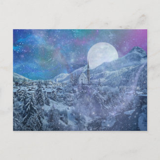 Winter Night Holiday Postcard