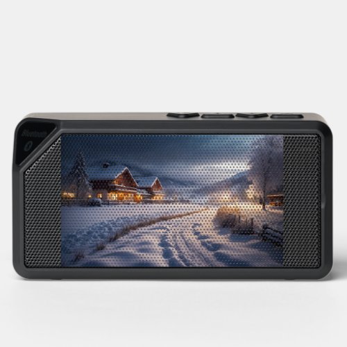 Winter Night In The Mountains Bluetooth Speaker