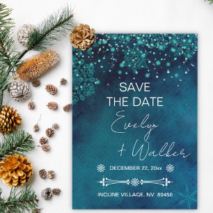 Winter Night Save The Date Invitation
