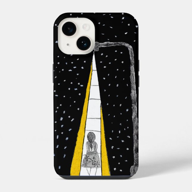 Winter Night Walk Iphone Case (Back)