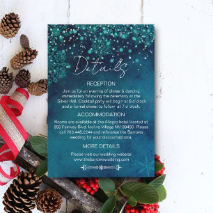 Winter Night Wedding Details Enclosure Card