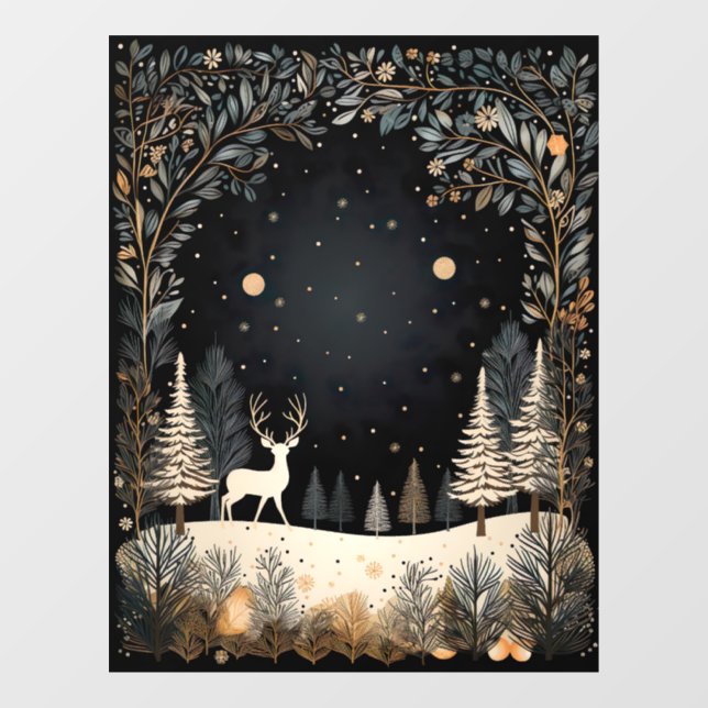 Winter night window cling (Sheet)