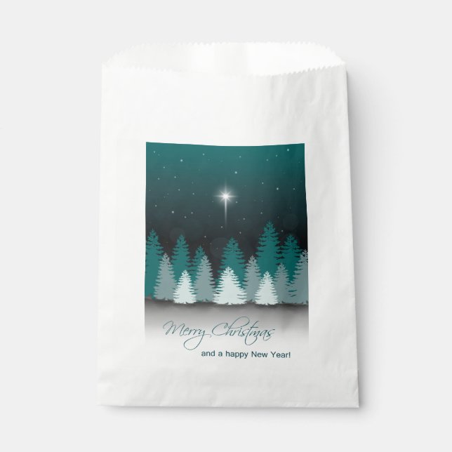 Winter Night with Star of Bethlehem Favor Bag (Front)