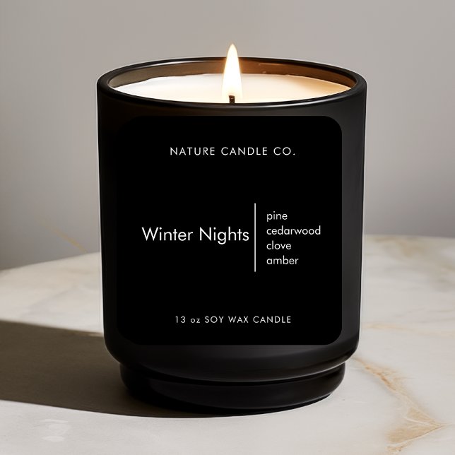 Winter Nights Candle Label | Minimalistic (Creator Uploaded)
