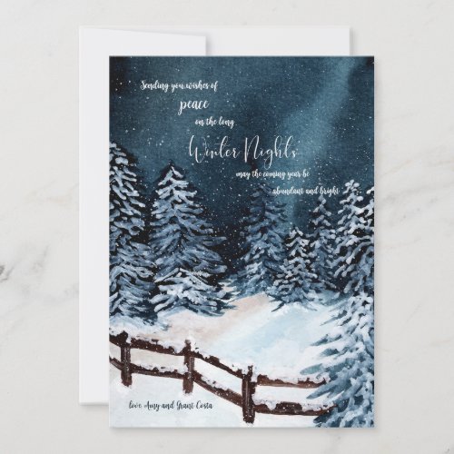 Winter Nights Holiday Card