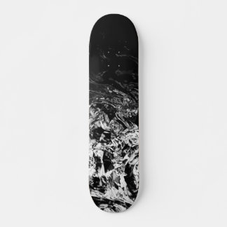 Winter Nite black white geometric gradient swirls Skateboard