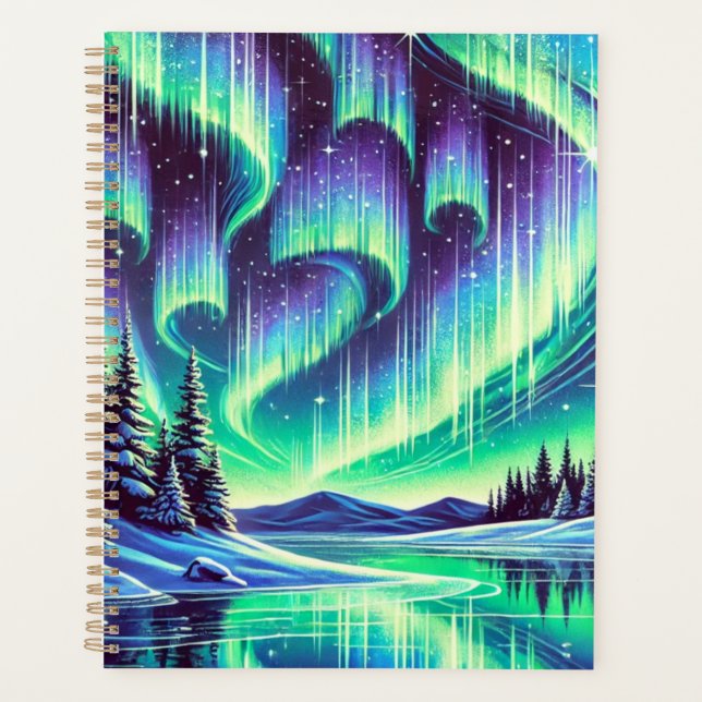 Winter northern lights Planner (Front)