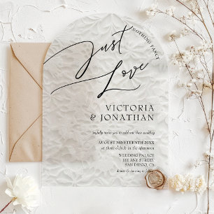 Winter Nothing Fancy Just Love Wedding Acrylic Invitations