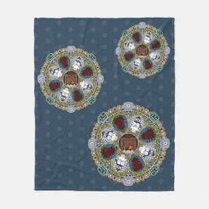 Winter Nouveau Fleece Blanket