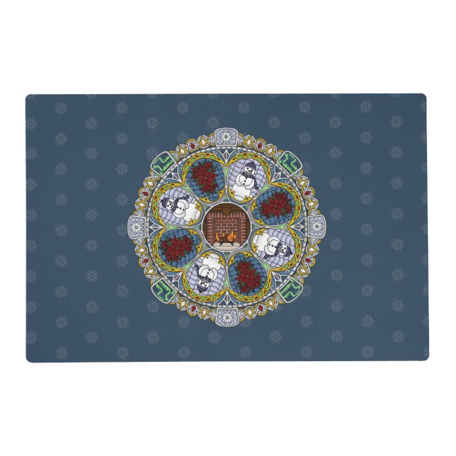 Winter Nouveau Laminated Place Mat (Front)