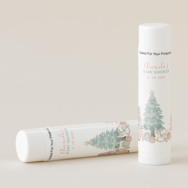 Winter Nutcracker Ballet Watercolor Merry Lip Balm (Front)