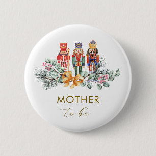 Winter Nutcracker Mother To Be Baby Shower Button