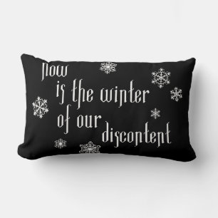 Winter Of Discontent Snowflakes CHOOSE YOUR COLOR Lumbar Pillow