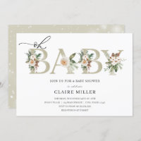 Winter Oh Baby Shower invitation