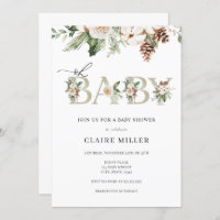 Winter Oh Baby Shower invitation