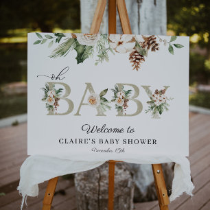 Winter Oh Baby Shower Welcome Foam Board