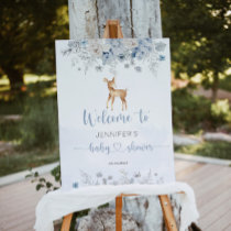 Winter oh deer boy baby shower welcome foam board