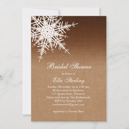 Winter Ombre Bridal Shower Invitation