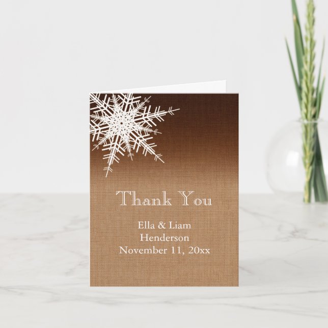 Winter Ombre Thank You Card (Front)
