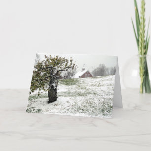 Winter on a Hollis, NH farm Holiday Card