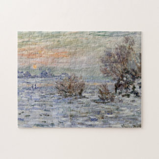 Winter on the Seine, Lavacourt Monet Fine Art Jigsaw Puzzle