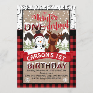 Winter Onderland Birthday Party Invitation