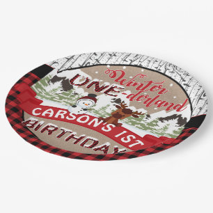 Winter Onderland Birthday Party Paper Plate