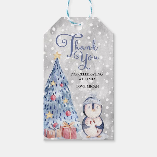 Winter Onderland Christmas Favor Tag (Front)
