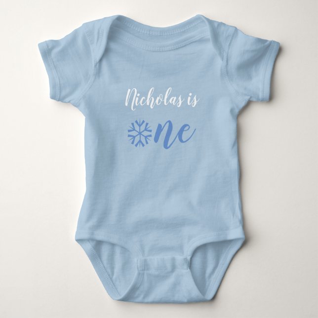 Winter One derland First Birthday Baby Bodysuit (Front)