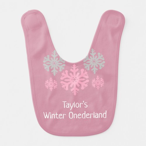 Winter Onederland 1st Birthday Baby Bib