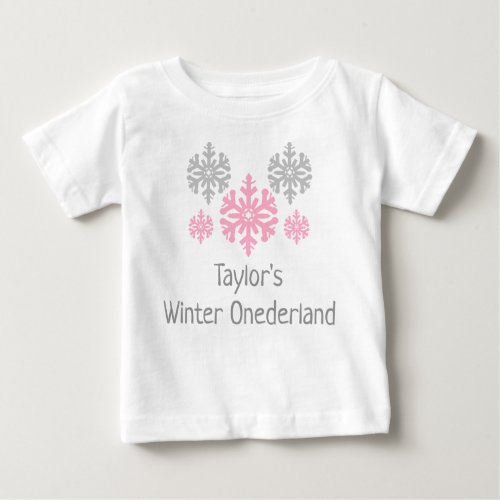 Winter Onederland 1st Birthday Baby T_Shirt