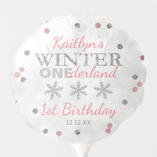 Winter ONEderland 1st Birthday Balloon