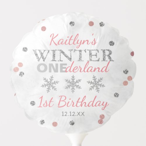Winter ONEderland 1st Birthday Balloon